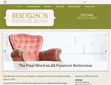 Tablet Screenshot of hendersonfurniturerepair.ca